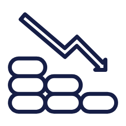 下降を表すアイコン