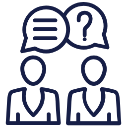 疑問を浮かべる人々のアイコン
